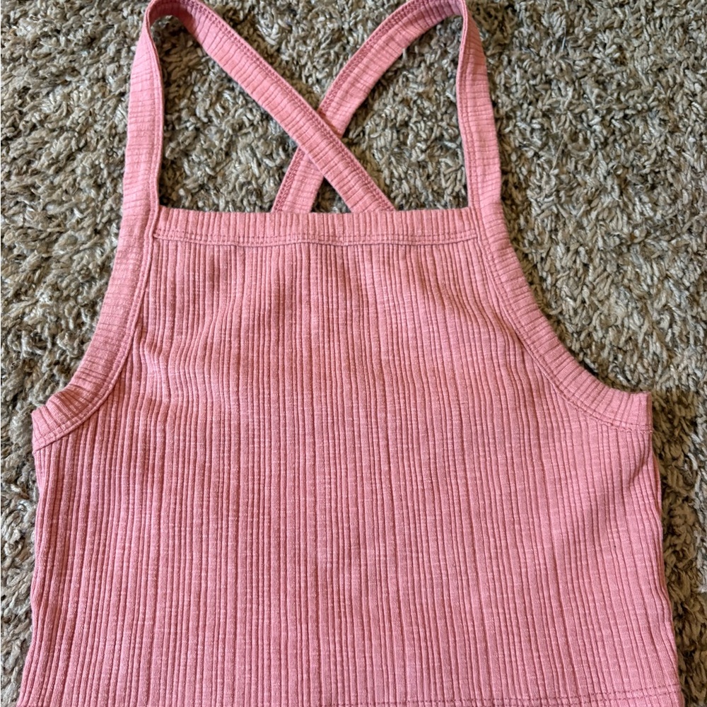 American Eagle Outfitters Pink Ribbed Camisole